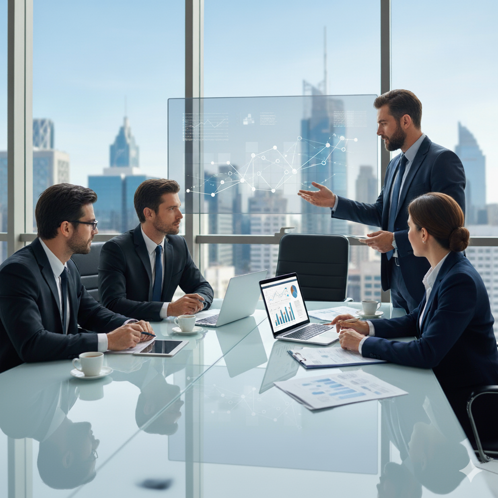 Reunião de consultoria de seguros